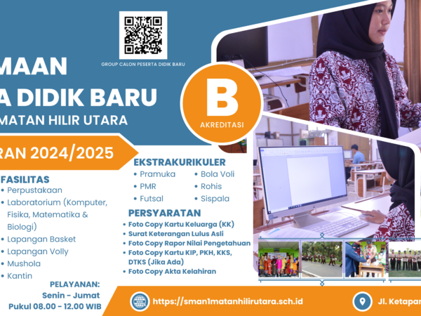 Siap PPDB SMAN 1 Matan Hilir Utara TP: 2024/2025